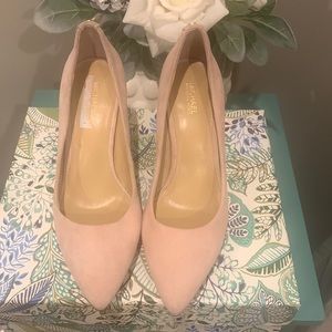 MICHAEL Michael Kors blush suede pumps